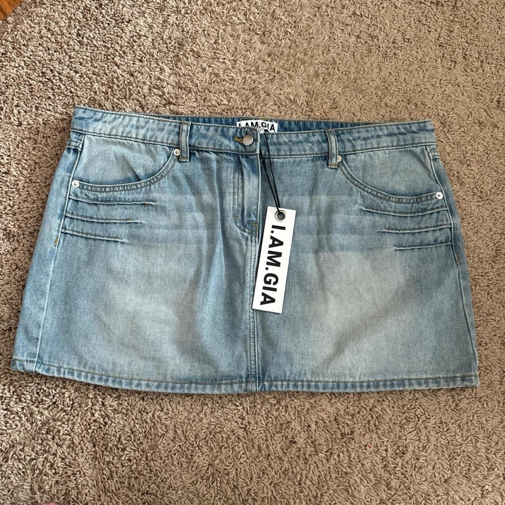 I.AM.GIA Light Blue Denim Mini Skirt